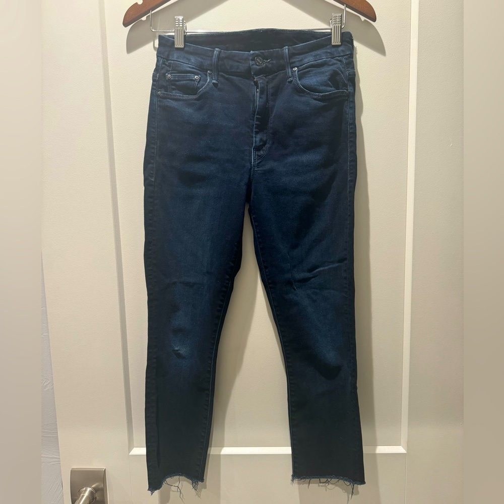 Mother high waisted insider crop fray 27